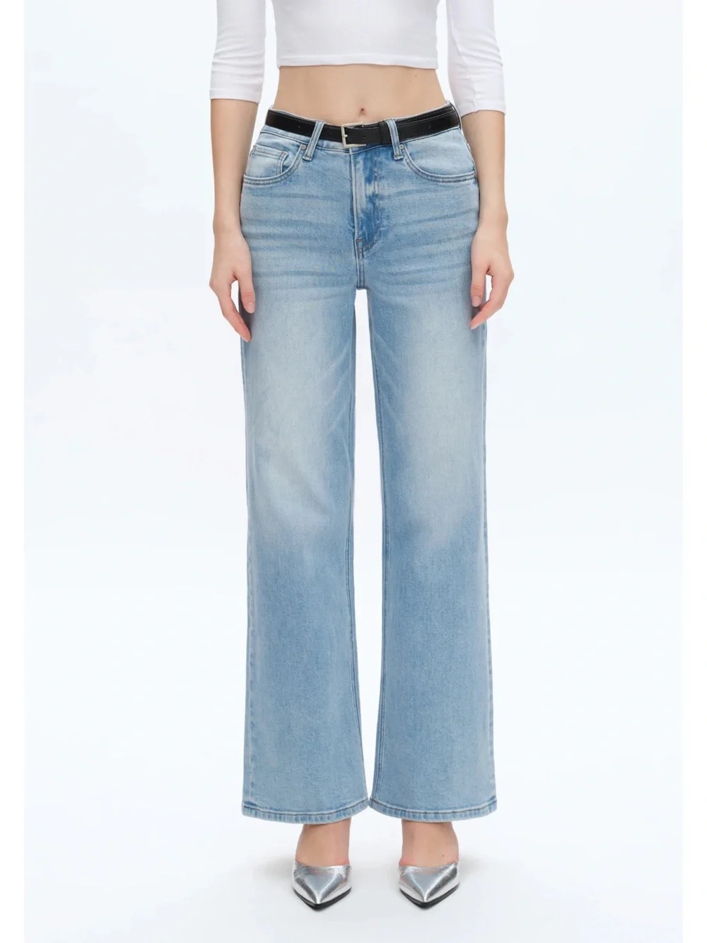 NWT Bayeas Dalia High Rise Relaxed Straight Jeans Size 28